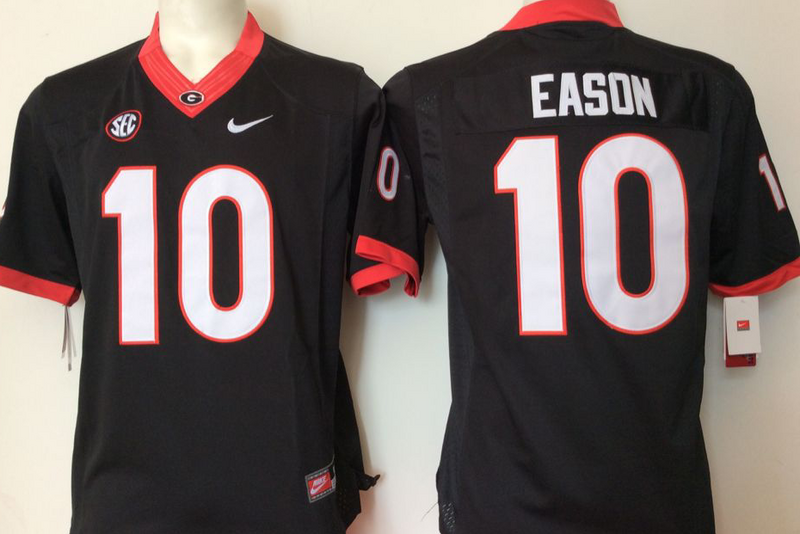 NCAA Youth Georgia Bulldogs Black 10 Eason jerseys